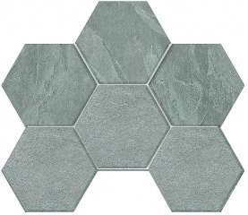 LN02-TE02 Grey Hexagon 25x285 неполированная (285x250)