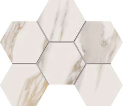 RM01 White Hexagon 25x28.5 Неполированная (285x250)