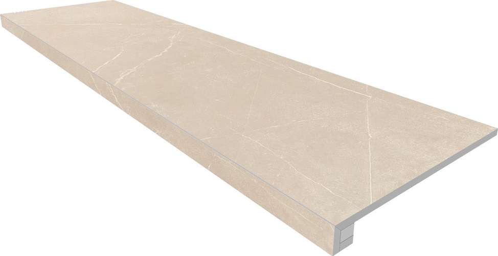 NL01 Beige (Комплект ступень 33x120 неполированная с прямоугольным бортиком без насечек + подступенок 14.5x120) (1200x330)