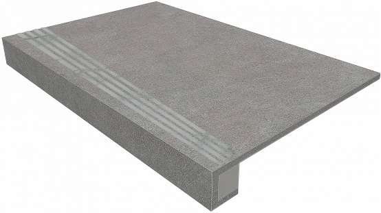 TE02 Grey 120x33 неполированная  прямоугольный бортик+Подступенок 14.5x120 (1200x330)