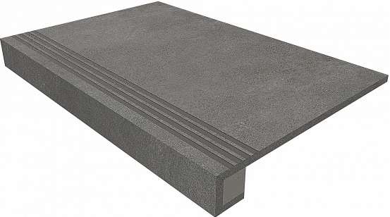 TE03 Anthracite 120x33 неполированная прямоугольный бортик+Подступенок 14.5x120 (1200x330)