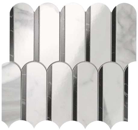 Фап Керамиче Roma Gold Carrara Superiore Nero Elegante Archs Mosaico 31x28.2