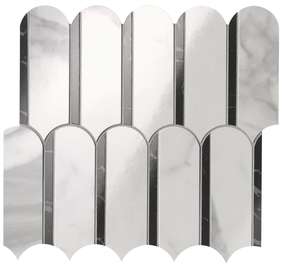 Carrara Superiore Nero Elegante Archs Mosaico 31x28.2 (310x282)