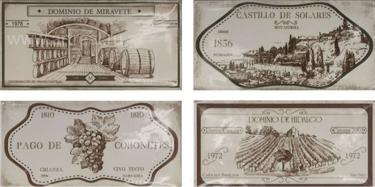 Фабреза Керамикс Artisan Hueso Wine Labels Decor Mix