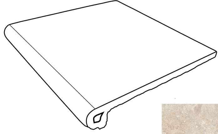 Грес Де Арагон Petra Фронтальная Beige Anti-Slip Round. 33x30