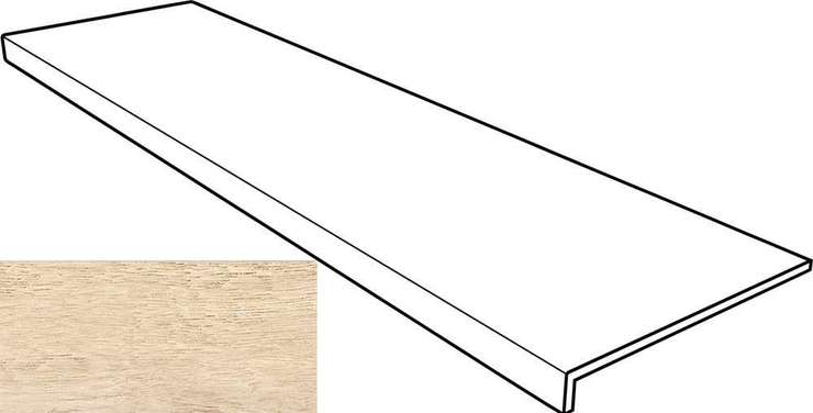 Грес Де Арагон Rodeno Фронтальная Rounded Liso Smooth Haya 33x120