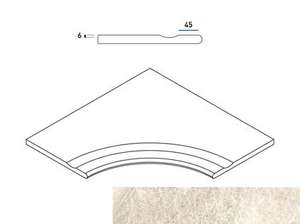 Айс Бортик 60х60 с Выемкой Угловой Закругленный Натуральный (600x600)