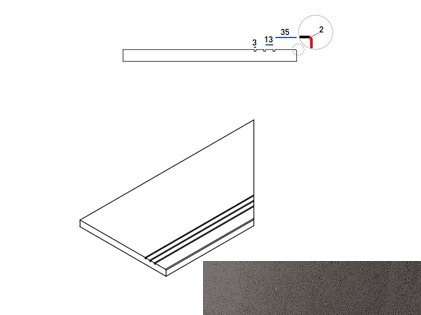 Италон Contempora X2 Карбон Бортик 30x60 Грип Правый