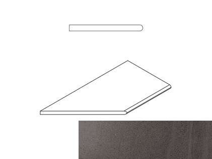 Италон Contempora X2 Карбон Бортик 30x60 Закругленный Левый Натуральный