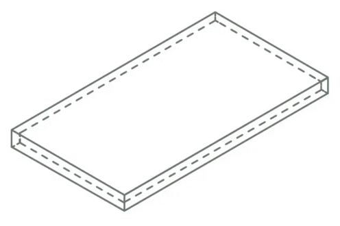 620070003045 Керамогранит Ступень Italon Cosmos X2 Grey Scalino Ang.SX 33x120 (1200x330)