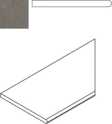 Италон Discover X2 Fume Bordo 30x60 Round Dx Бортик Закругленный Правый