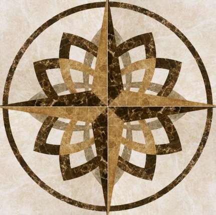 Италон Elite Floor Project Уайт Вставка Блоссом Люкс и Реттифицированный