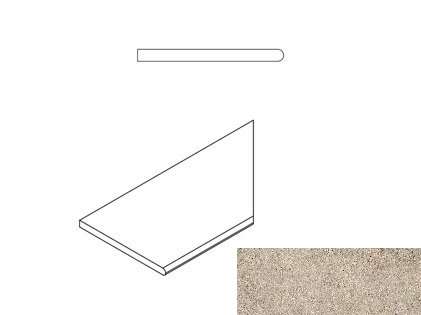 Италон Everstone X2 Дезерт Бортик 30x60 Закругленный Угловой Правый Натуральный