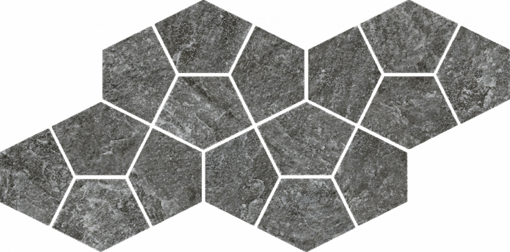 Италон Magma Graphite Mosaico Prism 41.3x20.5