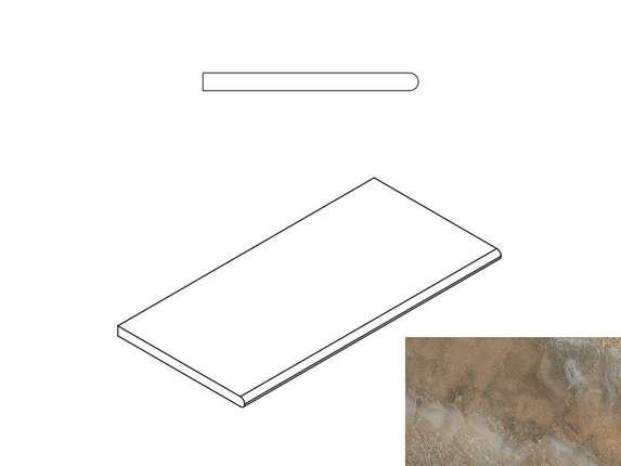 Италон Magnetique X2 Петрол Дарк Бортик 30х60 Закругленный Натуральный