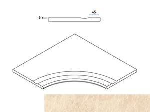 Магнезио Бортик 60х60 с Выемкой Угловой Закругленный Натуральный (600x600)
