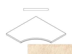 Магнезио Бортик 60х60 Угловой Закругленный Натуральный (600x600)
