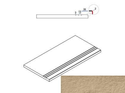 Италон Natural Life Wood X2 Олив Бортик 30x60 Грип