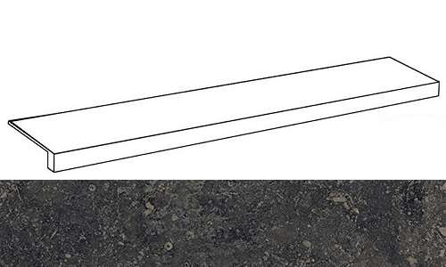 Италон Room Floor Project Блэк Стоун 120 Фронтальная Патинированная