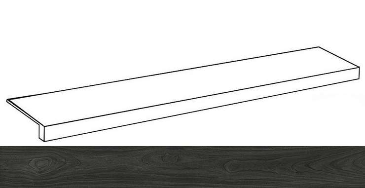 Италон Room Floor Project Блэк Вуд 120 Фронтальная Патинированная