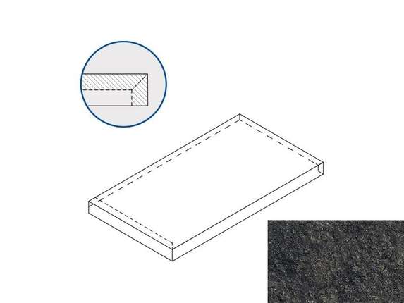 Италон Room X2 Блэк 33x60 Угловая Левая Натуральная