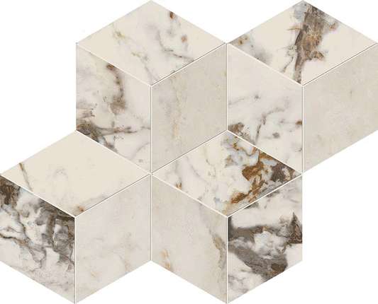 Кеопе Керамиче Interno4 Breccia Tortona Mosaico Rombi Lappato 30.5x35.2