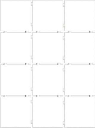 Керама Марацци Альба Конфетти белый блестящий на полотне (чип 9.8х9.8)