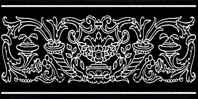 Керама Марацци Авеллино Dec. Черный 7.4х15