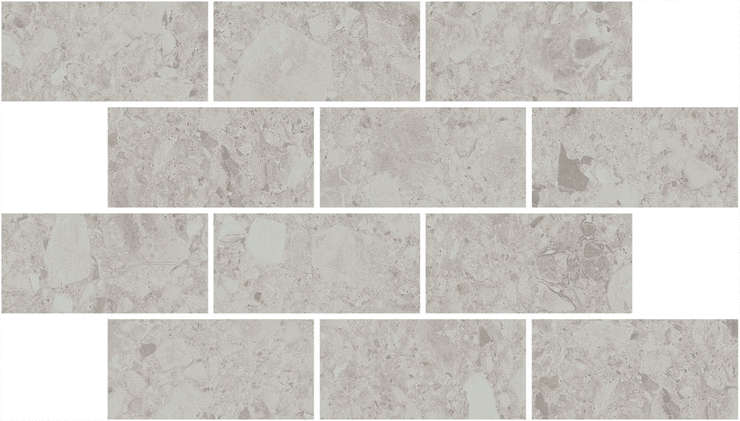 Керама Марацци Чеппо ди Гре Мозаичный Серый Светлый Матовый Обрезной 34.6x20x0.9