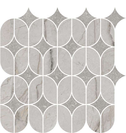 Керама Марацци Ифран Наборный Серый Светлый Глянцевый Обрезной 30x32.5x0.9