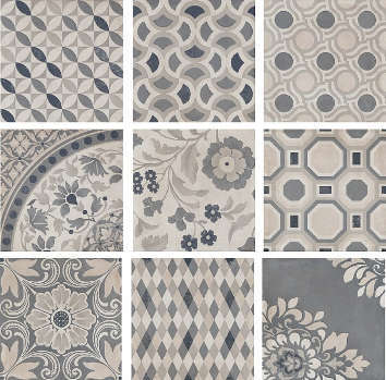 Керама Марацци Коллиано Орнамент малино беж 30х30