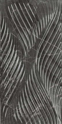 Керама Марацци Коррер Черная Глянцевая Структура Обрезная 30x60x1