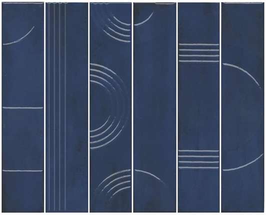 Керама Марацци Мажорель Синий Тёмный Глянцевый (из 6 Частей 6х28.5) 36x28.5x1