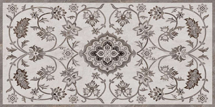 Керама Марацци Парнас Пепельный декорированный лаппатированный 40х80