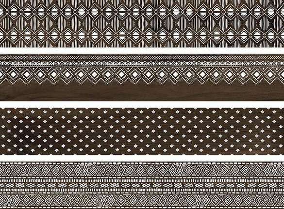 Керама Марацци Про Вуд Коричневый Декорированный Обрезной 20x119.5 9мм