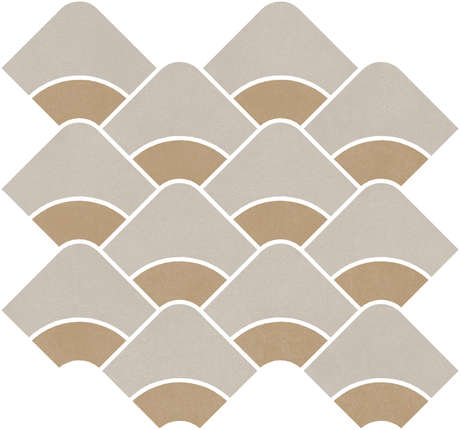 Керама Марацци Таделакт Наборный Серый Светлый. Жёлтый Матовый Обрезной 30x28x0.9