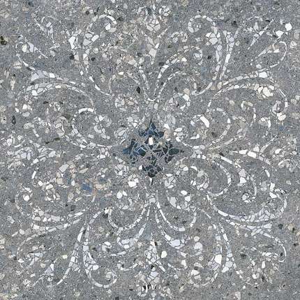 Керама Марацци Терраццо Серый темный декорированный обрезной