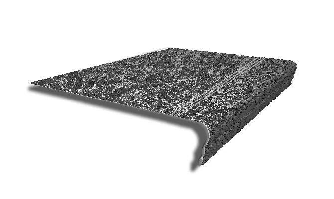 Керамогранит Ступень King Star Ceramic Комплект Step Artstone Black MT (Ступень 35x120 + Подступенок 20x120) (1200x350)