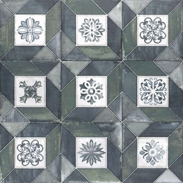 Керамогранит Mainzu Elegance Deco Blu Green 20x20 (200x200)