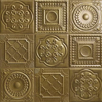 Майнзу Metal Tiles Relief Bronze