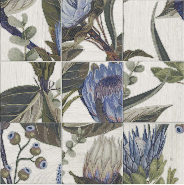 Decor Blu Leaves (200x200)