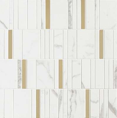 Statuario Mosaico Barcode Lux (400x400)