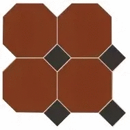 Метлах.Стор Йорк Сетка Октагон Красный / Квадрат Черный 305x305