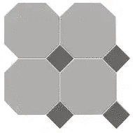 Метлах.Стор Йорк Сетка Октагон Серый / Квадрат Темно-Серый 305x305