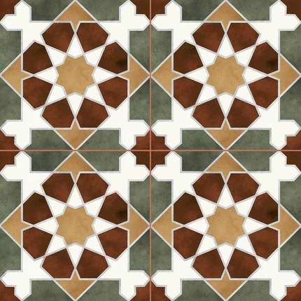 NiceKer Chic Rabat Green Pre-cut Matt 45.2x45.2