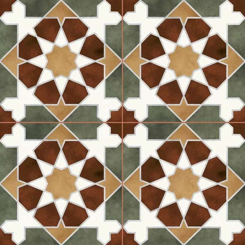 Rabat Green Pre-cut Matt 45.2x45.2 (452x452)