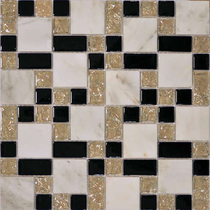 Q-Stones Мозаика стекло и камень QSG-080-FP-8