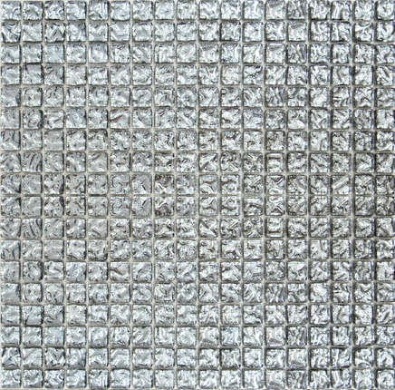 Росмозаика Стеклянная чип 15х15 мм 628 Моно Платина
