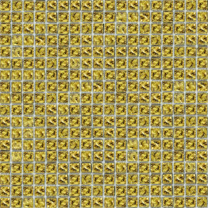 Росмозаика Стеклянная чип 15х15 мм 636 Моно Золото