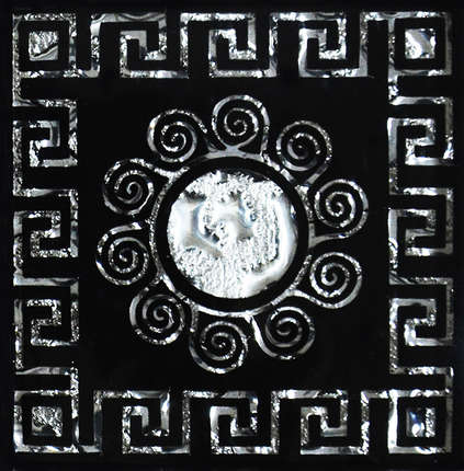 Росмозаика Стеклянные Напольные вставки Византия Платина